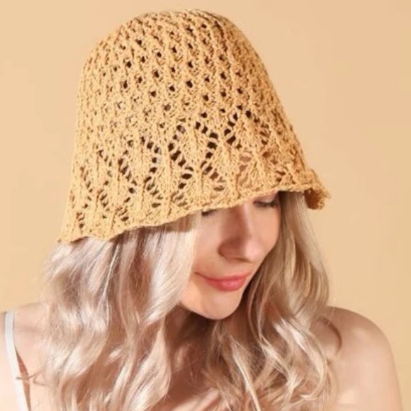 New crochet hollow bucket hat